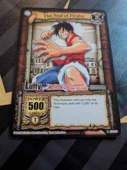 One Piece CCG Luffy The Soul of Pirates Character CH009 EN 2005 Power 500 - Image 2