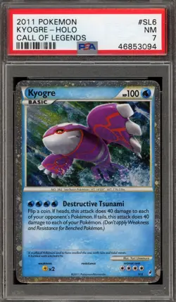 Pokemon Kyogre Call of Legends Holo Rare #SL6 PSA 7 - Image 1