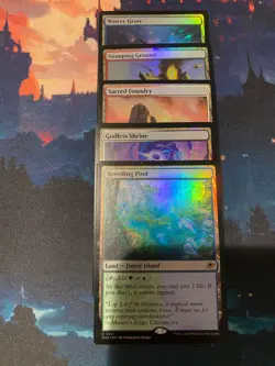 MTG Edge of Eternities Complete Set of Shock Lands Foil - Image 1