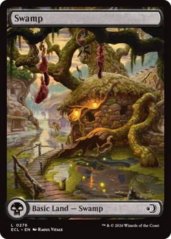 Swamp (FOIL) x1 - MTG Lorwyn Eclipsed ECL #276 - Image 1