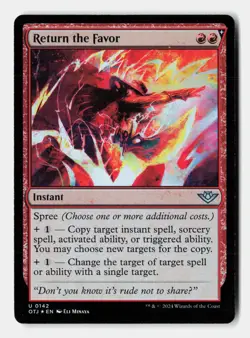 Return the Favor 142 Outlaws of Thunder Junction Magic: The Gathering Foil NM - Image 1