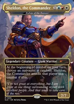 Ruhan of the Fomori "Sheldon, the Commander" - Rainbow Foil E Secret Lair NM MTG - Image 1