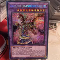 Yugioh! TCG 1x Starving Venom Predapower Fusion Dragon MP23 Prismatic Secret Rar - Image 1