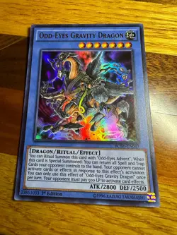 Odd-Eyes Gravity Dragon BOSH-EN043 1st Edition Ultra Rare LP + BONUS - Image 1