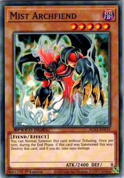Mist Archfiend Speed Duel GX: Duelists of Shadows 1st Edition Yu-Gi-Oh NM - Image 1