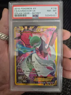 Pokemon Gardevoir EX XY Steam Siege PSA 8 Secret Rare Card 116/114 - Image 1