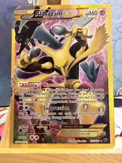 Pokemon TCG Alakazam EX Fates Collide 125/124 Secret Rare - Image 1