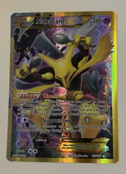 Pokemon TCG Alakazam EX Fates Collide 125/124 Secret Rare NM - Image 1