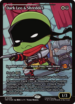 MTG FOIL Dark Leo & Shredder TMT #289 Mythic - Image 1