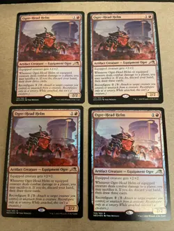 x4 Ogre-Head Helm - Foil R MTG Kamigawa: Neon Dynasty M/NM, English - Image 1