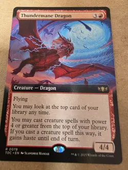 Thundermane Dragon - (Extended Art) Commander: Tarkir: Dragonstorm Regular - Mtg - Image 1