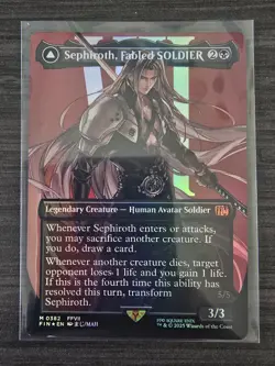Sephiroth, Fabled SOLDIER (0382) (Borderless Foil) Final Fantasy Foil Magic MTG - Image 1