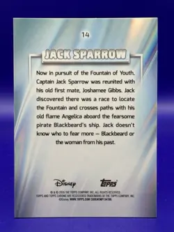 2026 Topps Chrome Disney Jack Sparrow 101 Dalmatians Black White Refractor /101 - Image 2