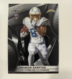 Topps Chrome Black 2025 Omarion Hampton Rookie Card Los Angeles Chargers #127 - Image 1