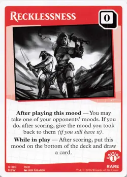MTG Secret Lair Mood Swings - Recklessness - Rare - Card # 0100 - Image 1