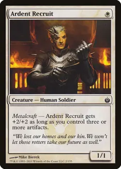 Mirrodin Besieged Ardent Recruit MTG Magic the Gathering NM - Image 1