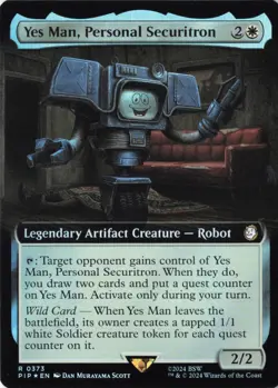 Yes Man, Personal Securitron (Extended Art) Universes Beyond: Fallout Foil NM 37 - Image 1