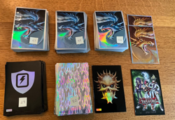 Yu-Gi-Oh Small Size 217 Card Sleeves Dragon/Halo Mixed Lot Loose 1990’s Used - Image 1