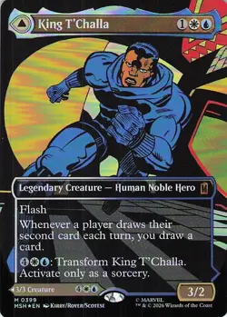 King T'Challa (Borderless) (0399) - Marvel Super Heroes (MSH) Foil - Image 1