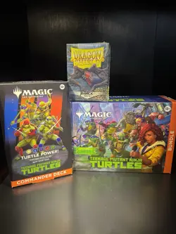 MTG Teenage Mutant Ninja Turtles Bundle Box Commander Deck ,Dragon Shield Sealed - Image 1