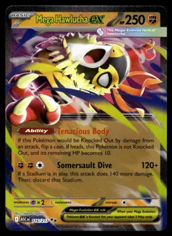 Mega Hawlucha ex 116/217 Double Rare Ascended Heroes Pokemon Holo Near Mint - Image 1