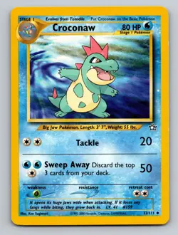 Croconaw (32) Neo Genesis Uncommon 032/111 Pokemon - Image 1