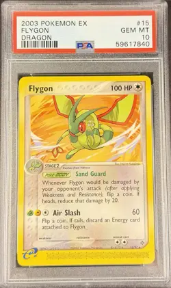 2003 Pokemon EX Dragon 15 Flygon PSA 10 Gem Mint - Image 1