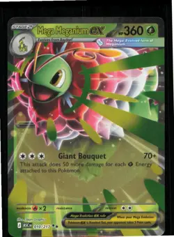 Mega Meganium ex 010/217 Double Rare Ascended Heroes Pokemon Near Mint - Image 1