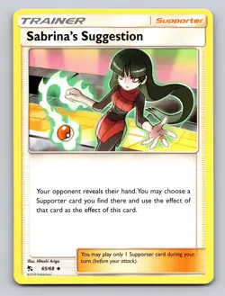 Sabrina's Suggestion 65/68 Uncommon Hidden Fates Pokemon NM - Image 1