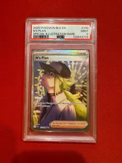 2025 Pokemon TCG Black Bolt N’s Plan 170/086 EN PSA 9 Mint - Image 1