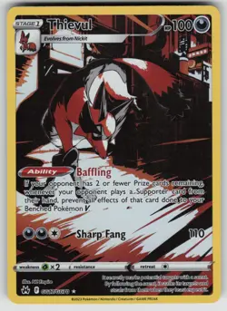 Thievul GG17/GG70 Holo Crown Zenith Galarian Gallery Pokemon NM - Image 1
