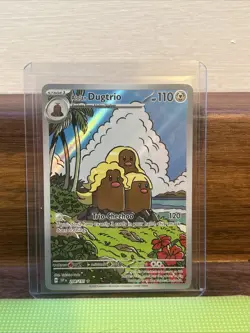 Pokemon TCG Alolan Dugtrio Holo Card Sv08: Surging Sparks 208/191 NM Condition - Image 1