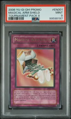 PSA 9 MINT Magical Arm Shield TP8-EN001 Ultra Rare Promo *8197 Yugioh - Image 1