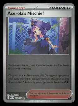 Acerola's Mischief 113/132 Pokemon Mega Evolution Near Mint REVERSE HOLO - Image 1