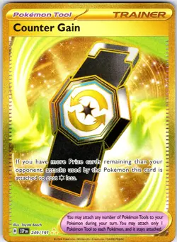 Counter Gain 249/191 Hyper Rare Surging Sparks Pokemon Holo Near Mint - Image 1