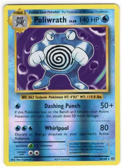 2016 Pokemon: Poliwrath reverse holo rare 25/108 XY: evolutions NM - Image 1