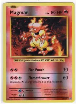 2016 Pokemon: Magmar reverse holo 20/108 XY: evolutions LP - Image 1