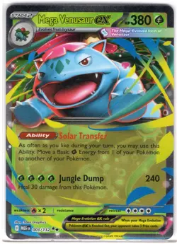 Mega Venusaur ex 003/132 Double Rare Mega Evolution Pokemon Holo Near Mint - Image 1
