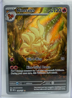 2023 NINETAILS ILLUSTRATION RARE POKEMON OBSIDIAN FLAMES HOLO #199 - Image 1