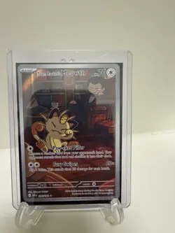 Pokemon TCG Team Rocket's Meowth 203/182 Destined Rivals Holo Rare 70 HP 2025 - Image 1