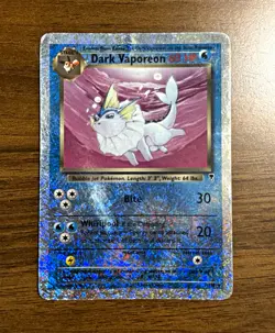 Pokemon Dark Vaporeon 9/110 Legendary Collection Reverse Holo Rare 2002 English - Image 1