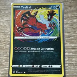 Yveltal 046/072 Amazing Rare Holo Shining Fates NM Pokemon - Image 1
