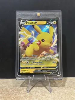 Pikachu V SWSH061 SWSH: Pokemon Sword & Shield Promo Cards Holo NM (w/o Mag) - Image 1