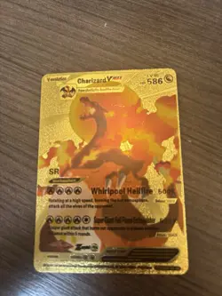 2021-22 Charizard V Max Vevolution Gold Foil Pokemon Card Hp586 Near Mint - Image 1