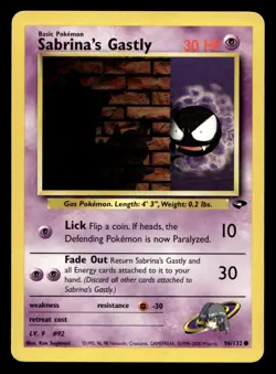 Gym Challenge Sabrina's Gastly #96/132 Pokemon TCG Single Card - Image 1