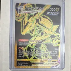 Pokemon TCG Rayquaza VMAX Secret Rare Holo Rapid Strike TG29/TG30 EN 2022 - Image 1