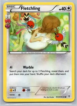 Fletchling RC25/RC32 Generations Radiant Collection Pokemon Common Card LP - Image 1