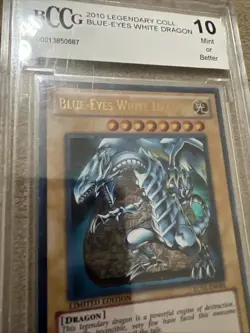 BCCG 10 MINT YuGiOh Blue Eyes White Dragon LC01-EN004 Legendary Collection 2010 - Image 2