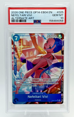 2026 ONE PIECE OP14-EB04-THE AZURE SEA'S SEVEN #025 NEFELTARI VIVI PSA 10 EN - Image 1
