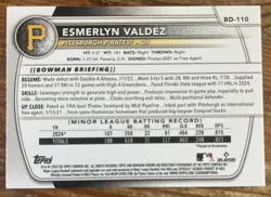 Esmerlyn Valdez Rookie Card Lot of 3 Bowman Draft Prospects Pittsburgh Pirates - Image 3